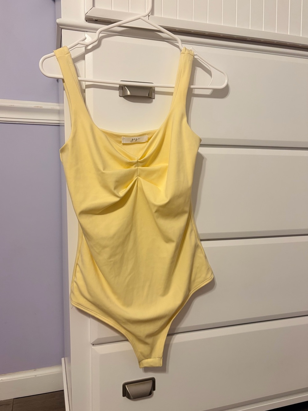 gaze Soft Yellow Scoop Neck Bodysuit